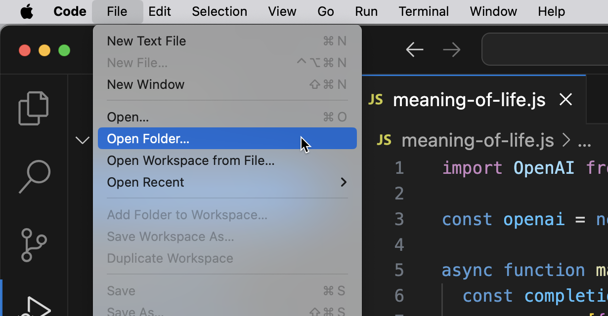 Visual Studio Code Open Folder